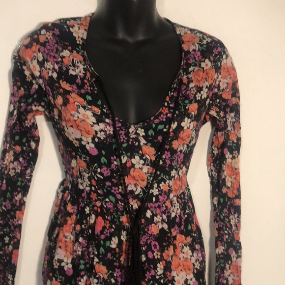 Tree  of life  Floral midi with underlay  With bells on tie - Picture 2 of 4